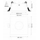 Foco fijo empotrar SPA02 Cuadrado 85x85mm, corte 70mm, para Lámpara GU10/MR16